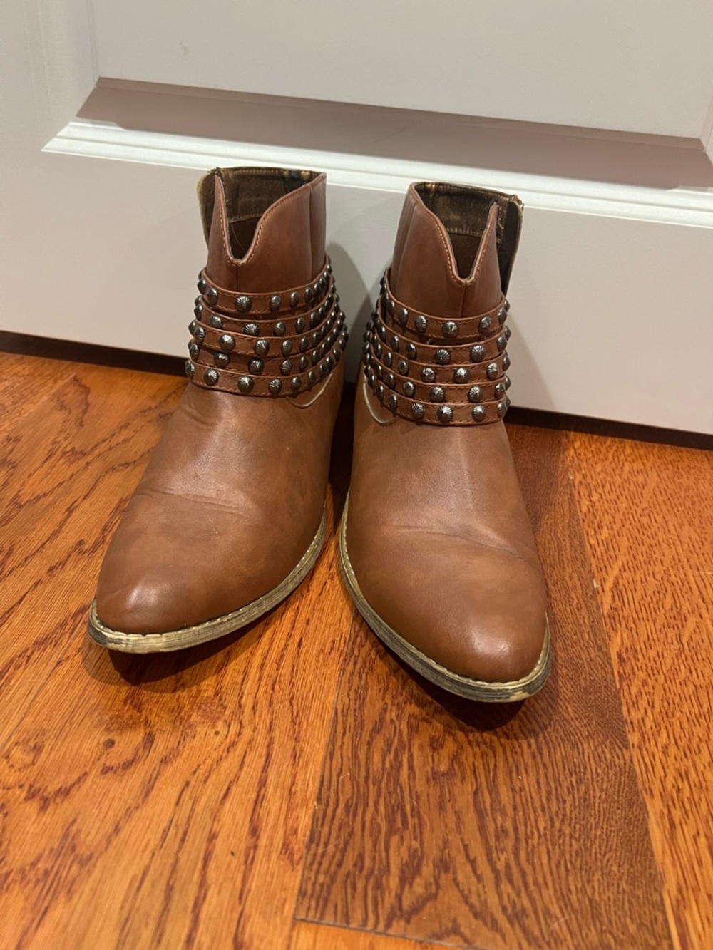 Rue21 Brown Studded Ankle Boots